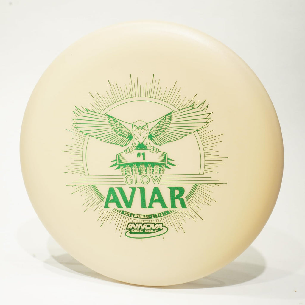 Innova Aviar (Glow Dx) Putter & Approach Golf Disc, Pick Weight/Color [Stamp & Exact Color May Vary] White 167-169 Grams