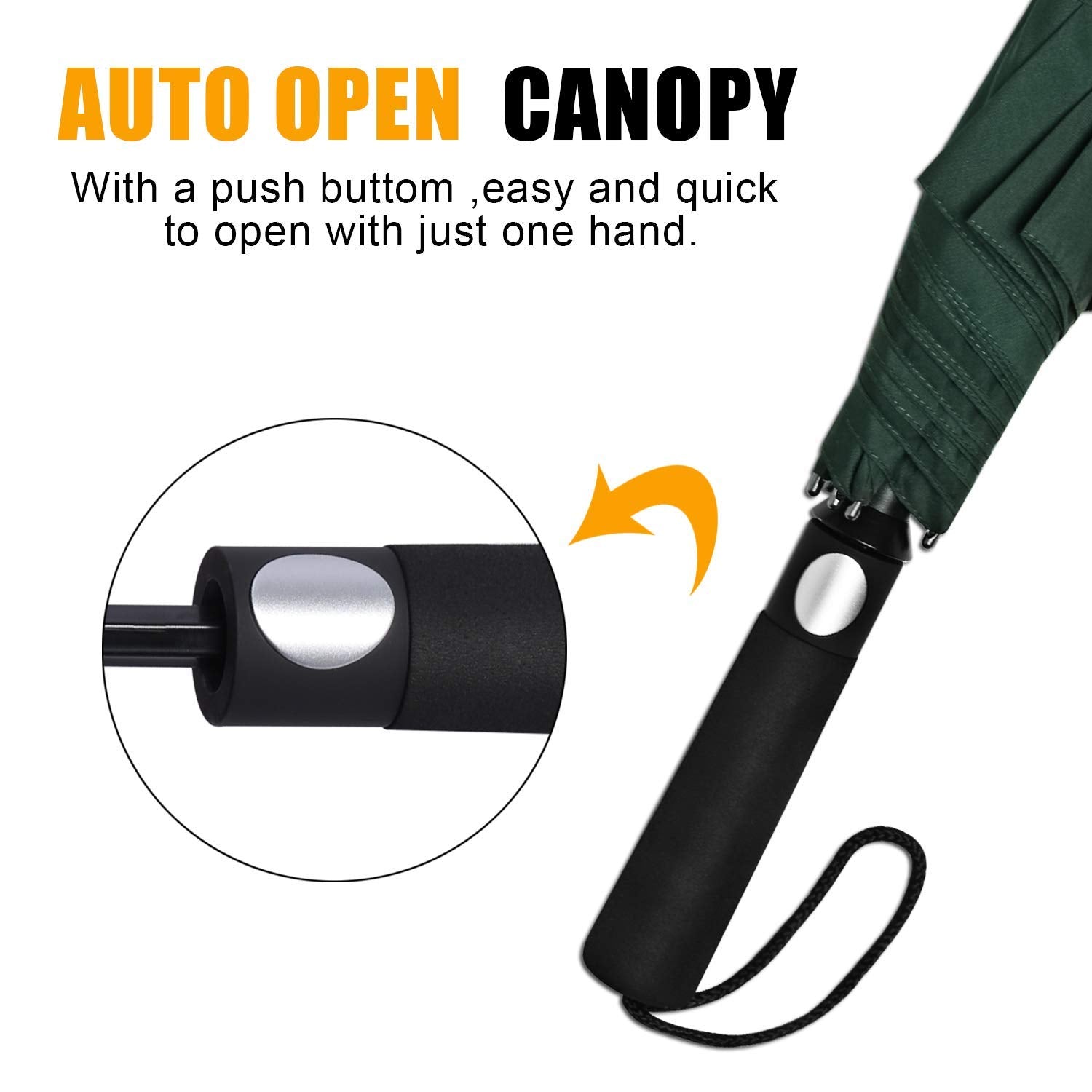 G4Free 62 Inch Portable Golf Umbrella Large Oversize Double Canopy Vented Windproof Waterproof Automatic Open Stick Umbrellas Fo
