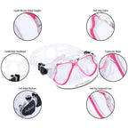 Adicop Kids Mask Fin Snorkel Set For 3-7 Years Old Boys And Girls With Panoramic Snorkel Mask Diving Goggles Dry Top Snorkel And