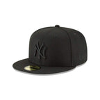 New Era 59Fifty Hat Mlb Basic New York Yankees Black/Black Fitted Baseball Cap (7 1/4)