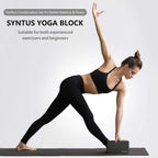 Syntus Yoga Block And Yoga Strap Set, 2 Eva Foam Soft Non-Slip Yoga Blocks 9   6   4 Inches, 8Ft Metal D-Ring Strap For Yoga, Ge