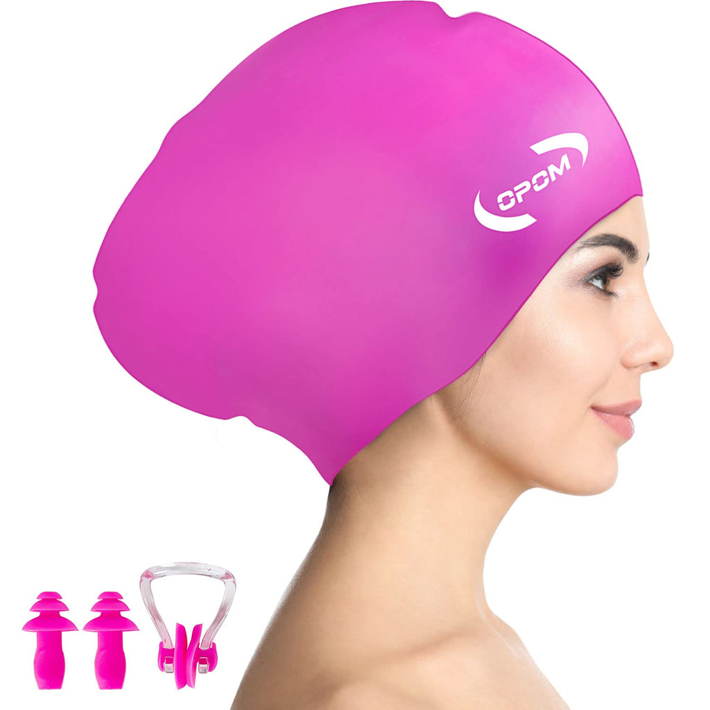 Women Silicone Swimming Cap, High Elasticity Thick Swim Hats For Long Hair, Bathing Swimming Caps For Women And Men Keep Your Ha