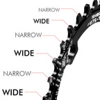 Boao Chainring 104 Bcd 32T 34T 36T 38T Narrow Wide Single Chain Ring With 4 Pieces Sprocket Bolts For Road Bikes, Mountain Bikes