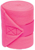 Partrade 056025 Pol0 Fleece Bandages For Horses Pink, 9 Foot / 4 Pack