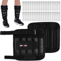 Wrist Ankle Weights with Removable Steel Bars, 1 Pair Adjustable Arm Leg Weights for Men and Women, No Leakage Design, Weighted 