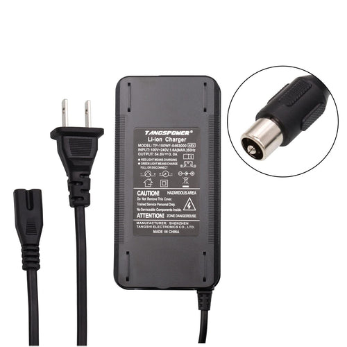 54.6V Adapter Charger 13S 48V Dc/Xlr/Rca Connector Jack For 48V 10Ah 12Ah 15Ah 20Ah Battery Pack Charger (54.6V 3A Rca100 Plug)