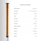 Winn Dri-Tac Wrap Midsize (+1/16'') Golf Grip - Classic Wrap-Style Design With Contoured Feel - Winndry Polymer For Shock Absorp