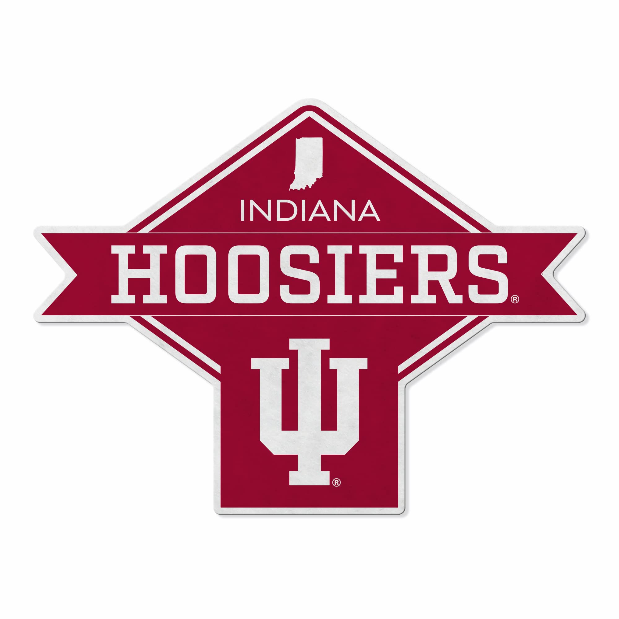 Rico Industries Ncaa Indiana Hoosiers Diamond Shape Cut Pennant - Home And Living Room D  Cor - Soft Felt Ez To Hang
