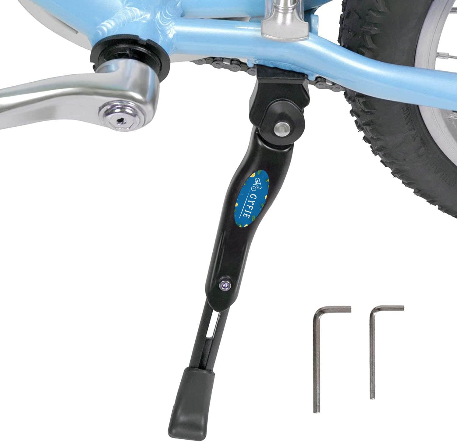 Kickstand For 16 18 20 Inch Kids Bicycle, Bike Kickstand Center Mount Adjustable Aluminum Alloy Kick Stands For 16-20 Inch Kids 