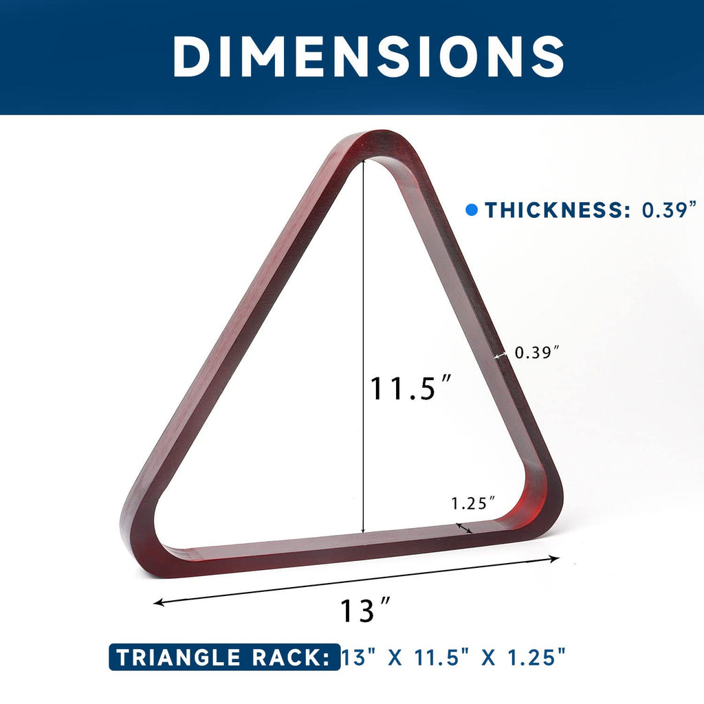 Gse Solid Wood Billiard 8-Ball Triangle & 9-Ball Diamond Pool Ball Racks For 2-1/4'' Pool Balls (Mahogany Triangle Rack)
