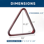 Gse Solid Wood Billiard 8-Ball Triangle & 9-Ball Diamond Pool Ball Racks For 2-1/4'' Pool Balls (Mahogany Triangle Rack)