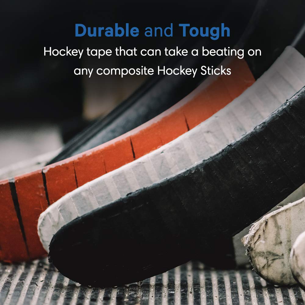 Sports Tape White Hockey Tape, 6 Rolls, 1 Inch Wide, 20 Yards Long (Cloth)