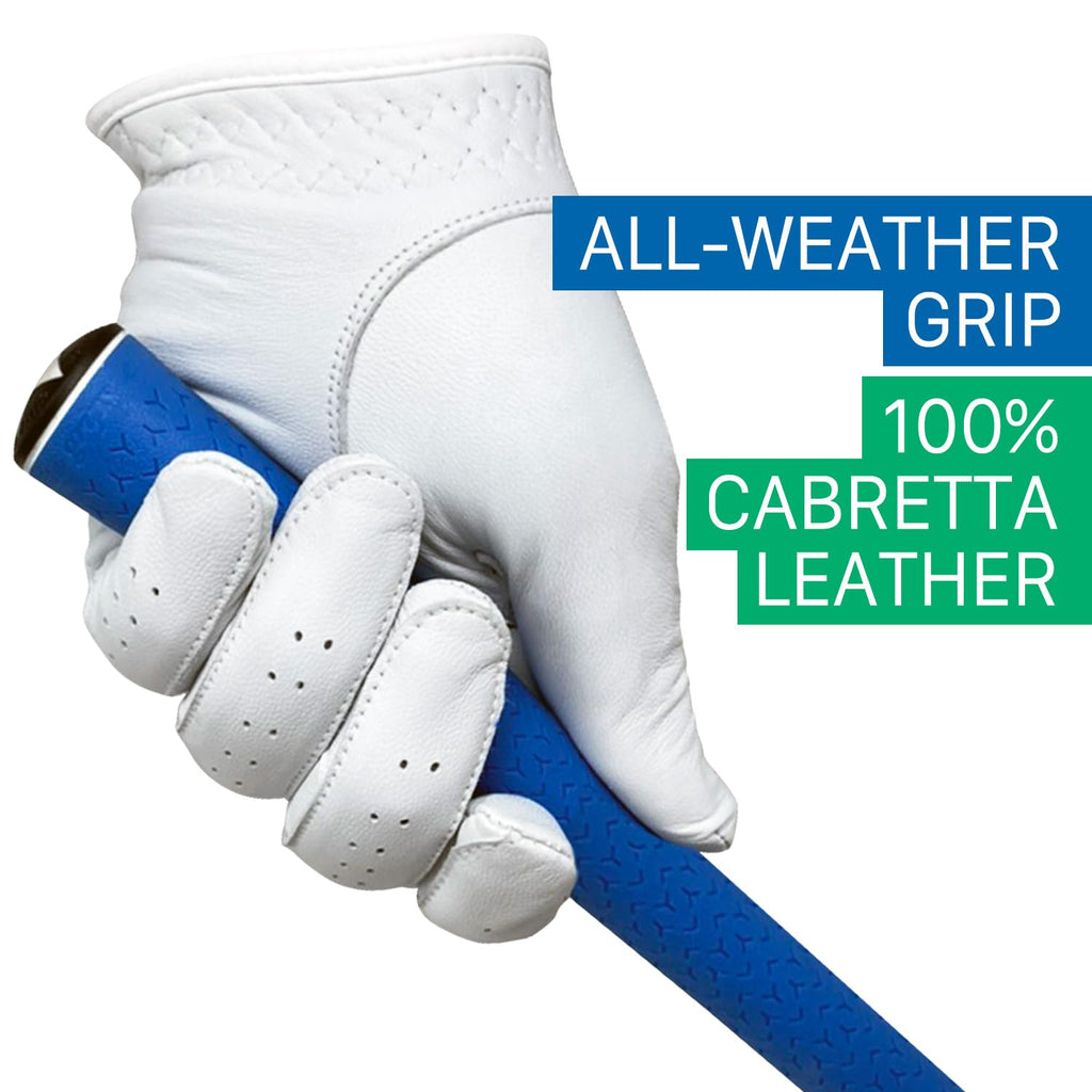 Diawings Cabretta Leather Golf Gloves For Men 2 Pack - Professional Mens Golf Glove With Superior Durability, Breathability, Str