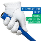 Diawings Cabretta Leather Golf Gloves For Men 2 Pack - Professional Mens Golf Glove With Superior Durability, Breathability, Str