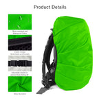 Lama 2Pcs Waterproof Rain Cover For Backpack, Reflective Rainproof Protector For Anti-Dust And Anti-Theft M 30L-40L Black Green