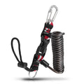 Scuba Diving Coiled Lanyard, Heavy Duty Stainless Steel Spring Lanyard Safety Retractable Cord Rope with Quick Release Buckle an