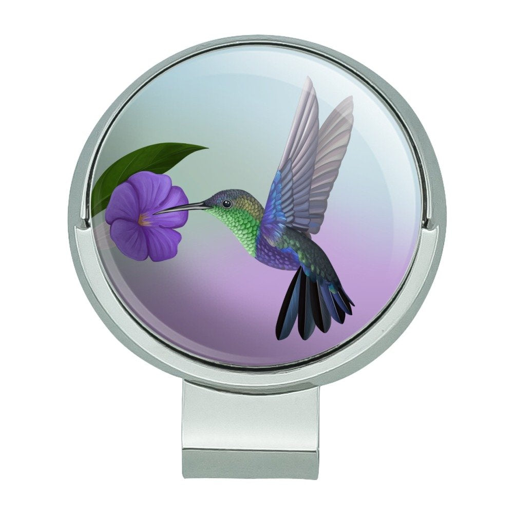 Graphics & More Hummingbird Crowned Woodnymph Purple Violet Golf Hat Clip With Magnetic Ball Marker