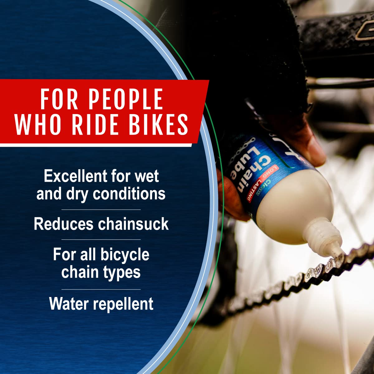 Squirt Chain Lube For Bikes 120 Ml - Long-Lasting Lubricant For All Bike Chains - All-Weather Dry Bike Chain Lube To Reduce Nois