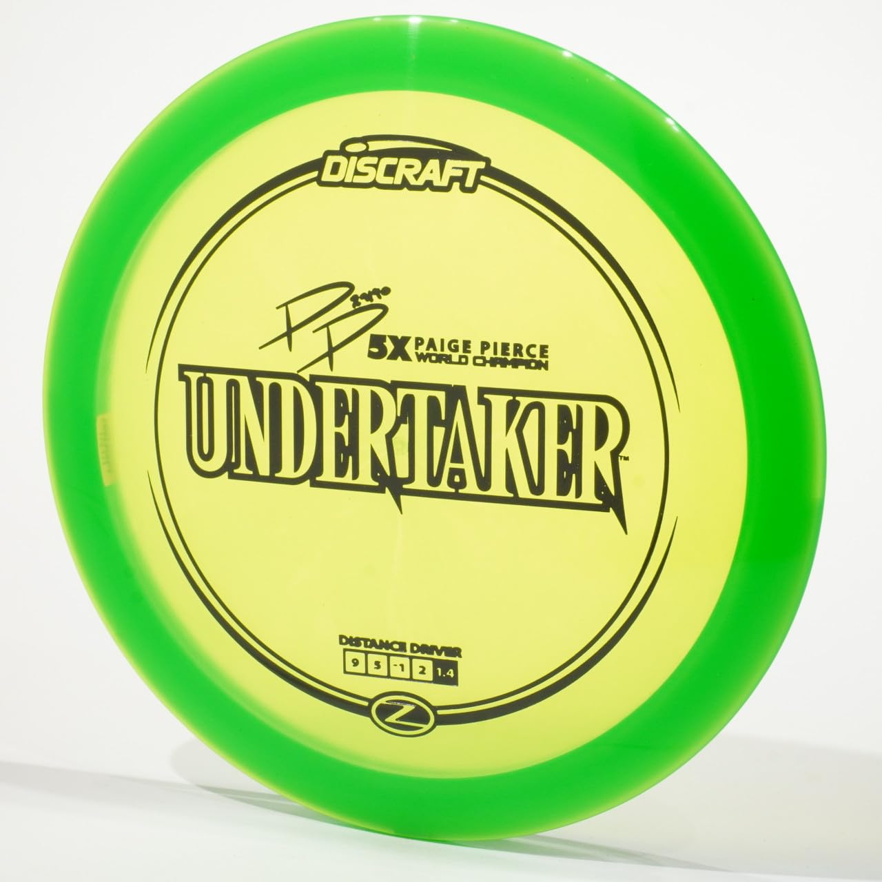 Discraft Undertaker (Z-Line) Paige Pierce Signature Driver Golf Disc, Pick Weight/Color [Stamp & Exact Color May Vary] Yellow 17