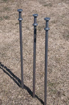 Moose Supply Double Head Tent Stakes - Heavy Duty Steel Tent Stakes, Versatile Ground Spikes To Anchor Commercial Inflatables, P