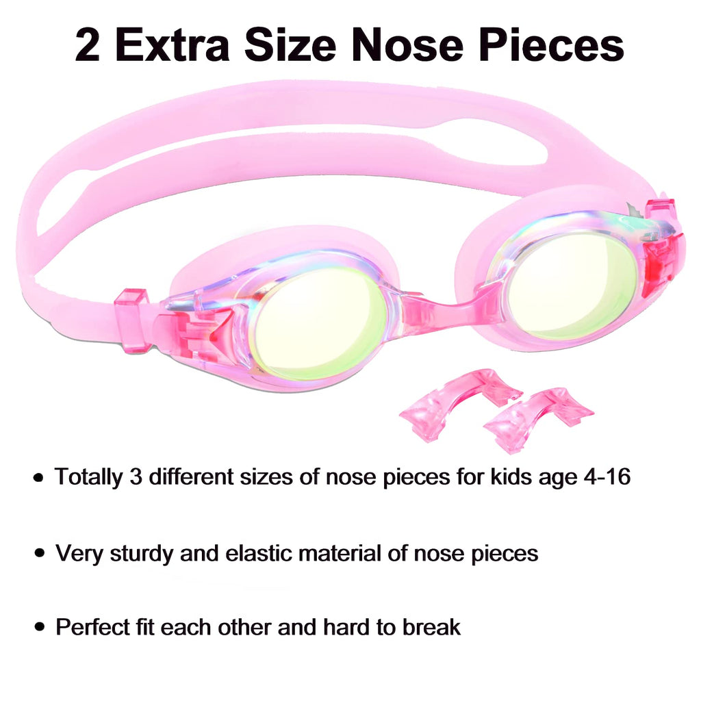 Aegend 2 Pack Kids Goggles, Swimming Goggles for Kids Age 4-16 Boys and Girls Youth, Anti-Fog Pool Goggles, Blue Light & Crisp P