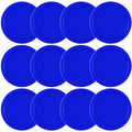 Coopay 12 Pieces Home Air Hockey Pucks 2.5 Inch Heavy Replacement Pucks for Game Tables Equipment Accessories, 12 Grams (Blue)