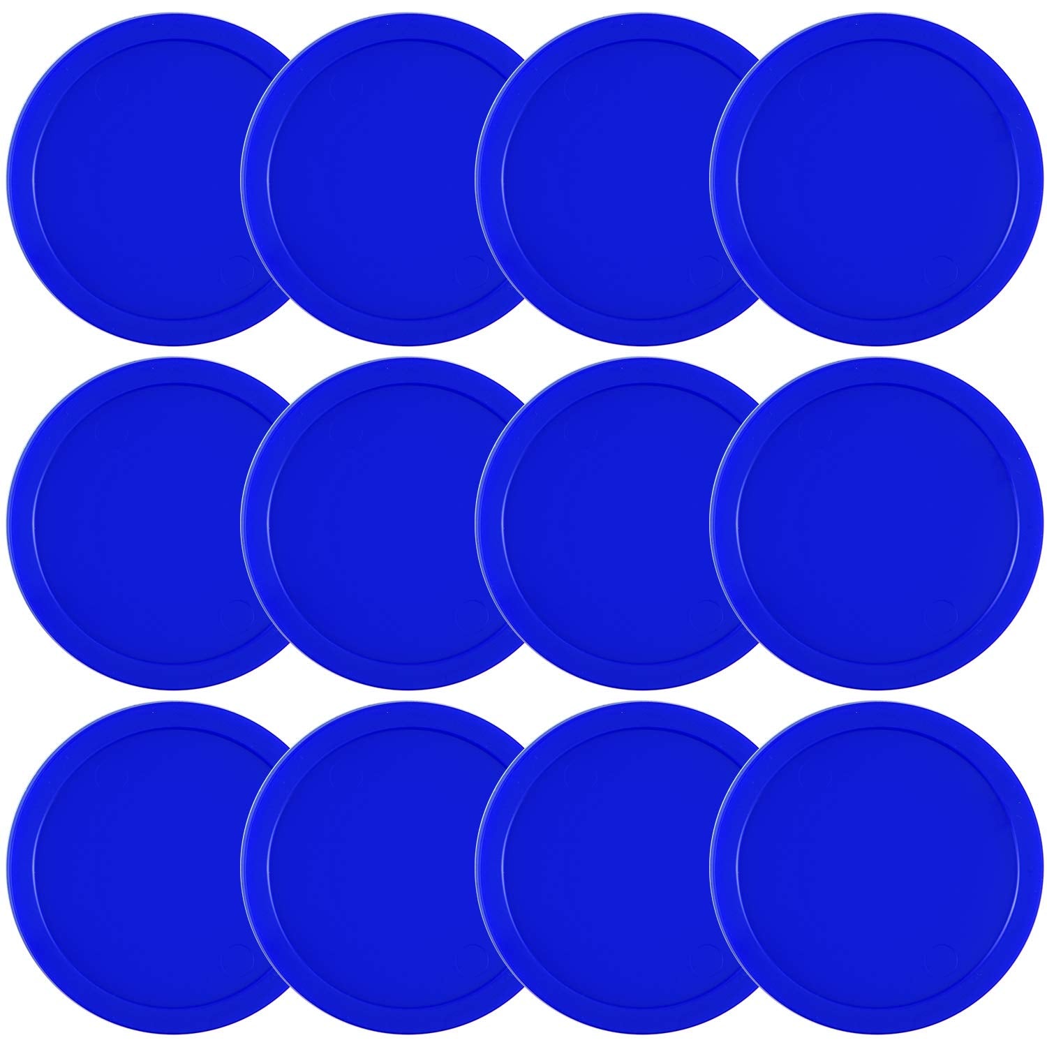 Coopay 12 Pieces Home Air Hockey Pucks 2.5 Inch Heavy Replacement Pucks for Game Tables Equipment Accessories, 12 Grams (Blue)