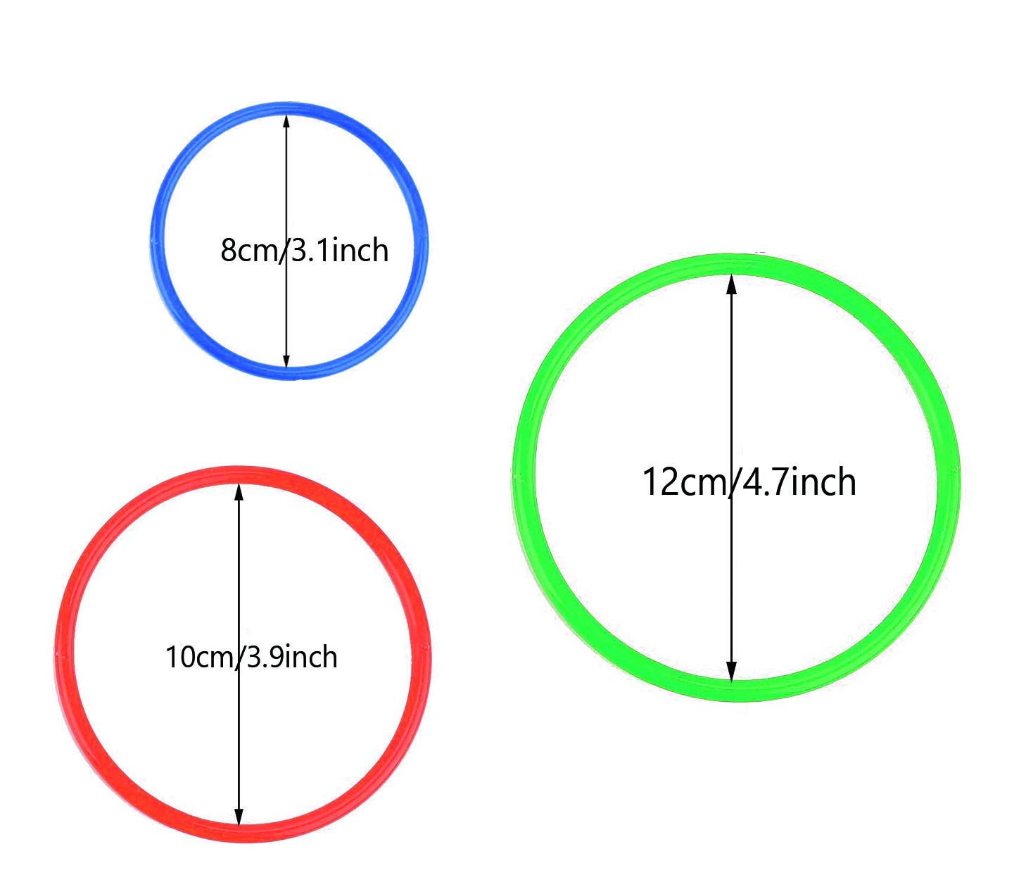Hrlorkc 24Pcs Plastic Ring Toss Game Set Rings For Ring Toss For Kids Outdoor Games Plastic Carnival Rings Carnival Games For Ca