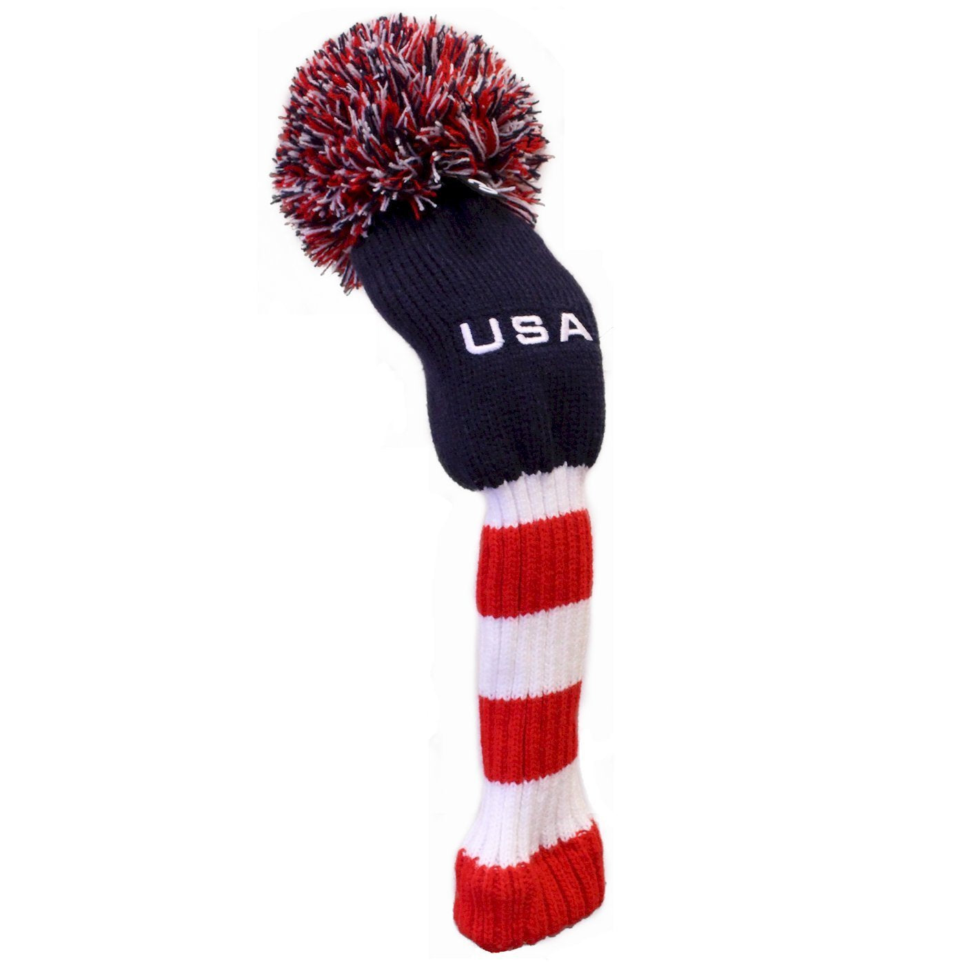 Usa Pom Pom Golf Club Head Cover Available In Driver Or Fairway/Hybrid Size (Each Sold Separately) (Fairway/Hybrid)