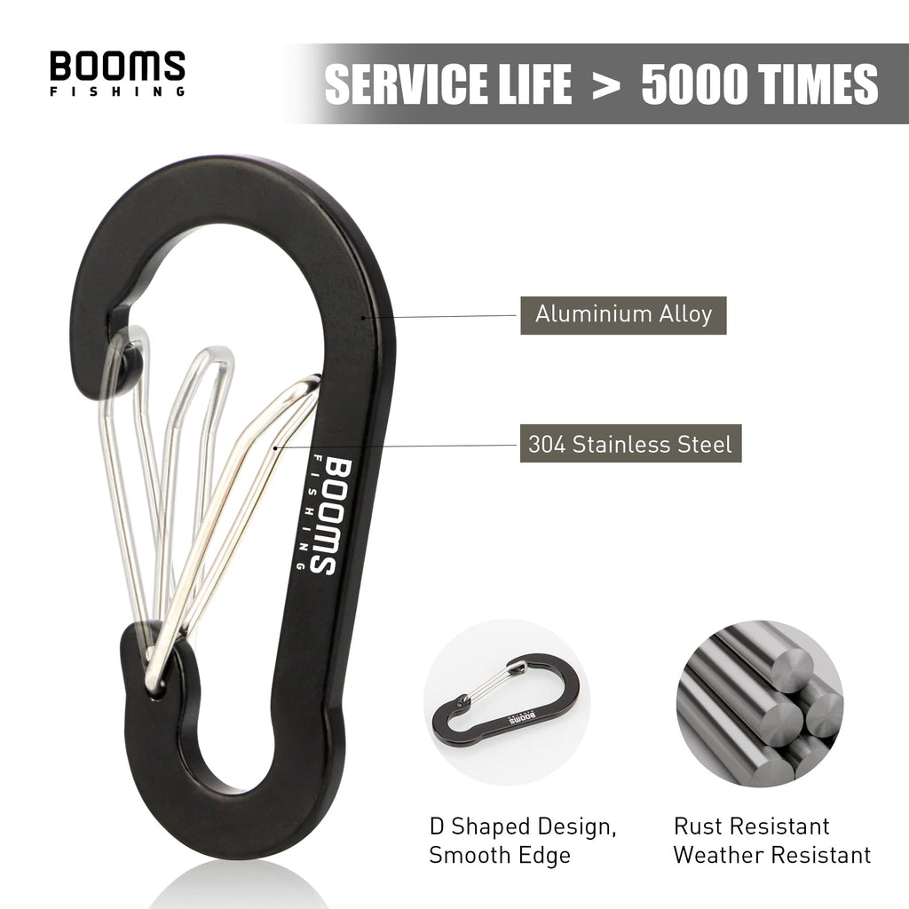 Booms Fishing 20Pack Carabiner Clips: Multi-Use 2In Small Carabiner Clip - Mini Keychain Caribeaner Clip For Keys, Camping, Hiki
