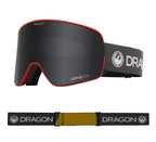 Dragon Snowgoggles Nfx2 With Bonus Lens - Block Red With Lumalens Dark Smoke + Lumalens Rose, Medium, (Nfx2 Bonus)
