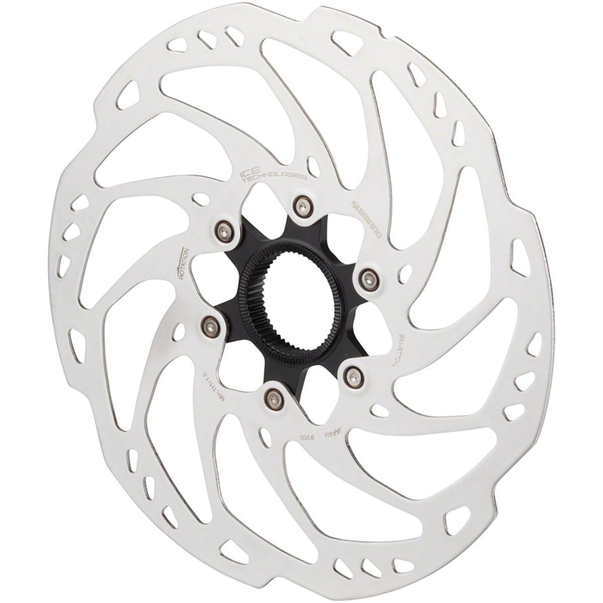 Shimano Slx Sm-Rt70-L Disc Brake Rotor - 203Mm, Center Lock, Silver