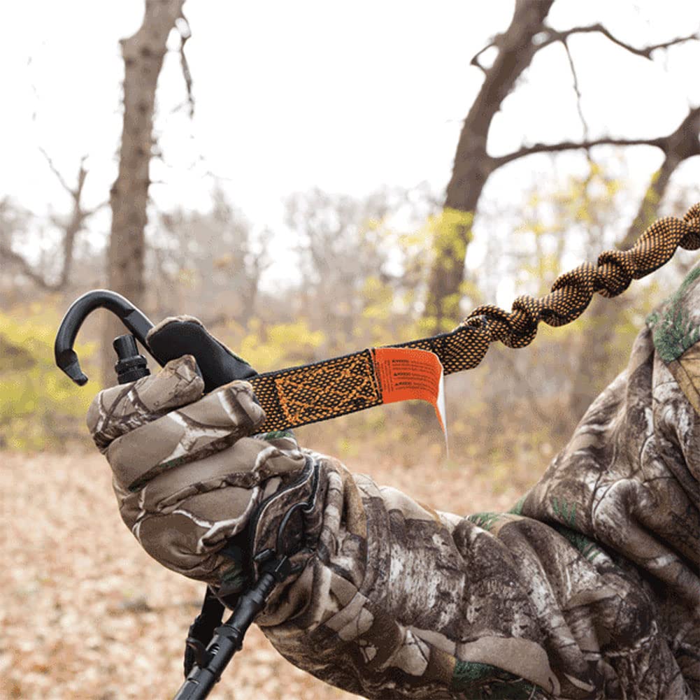 Muddy Hunting Tree Stand Safety Systems Lightweight Padded Nylon Quick-Release Crossover Harness Combo, X-Large