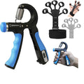 XYNO Grip Strength Combo Kit  Adjustable Hand Gripper (560 kg) & Finger Exerciser | Forearm, Wrist & Finger Strength Trainer f