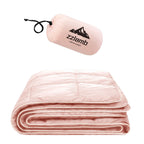 Zzlamb Cherry Pink Basic Water-Repellent Down Alternative Camping Blanket For Adults, Compact Lightweight Soft Puffy Blanket, Wa