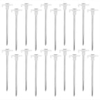 Tent Stakes, Galvanized Steel Pop Up Tent Stakes Pegs With Fluorescent Stopper For Pitching Camping Tents Canopy (White 20Pcs)
