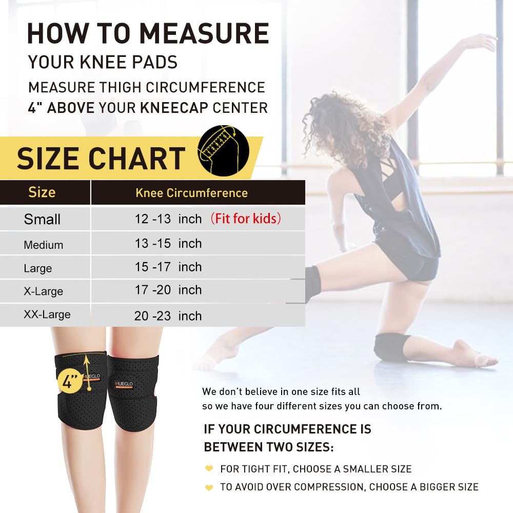 Hueglo Dance Knee Pads For Kids,Soft Breathable Knee Pads For Kids Junior Youth Knees Protective,Knee Support For Dancing Runnin