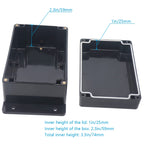 Junction Box, Zulkit Project Box Waterproof Dustproof Ip65 Abs Universal Electrical Boxes Enclosure With Fixed Ear Black 630 X 4