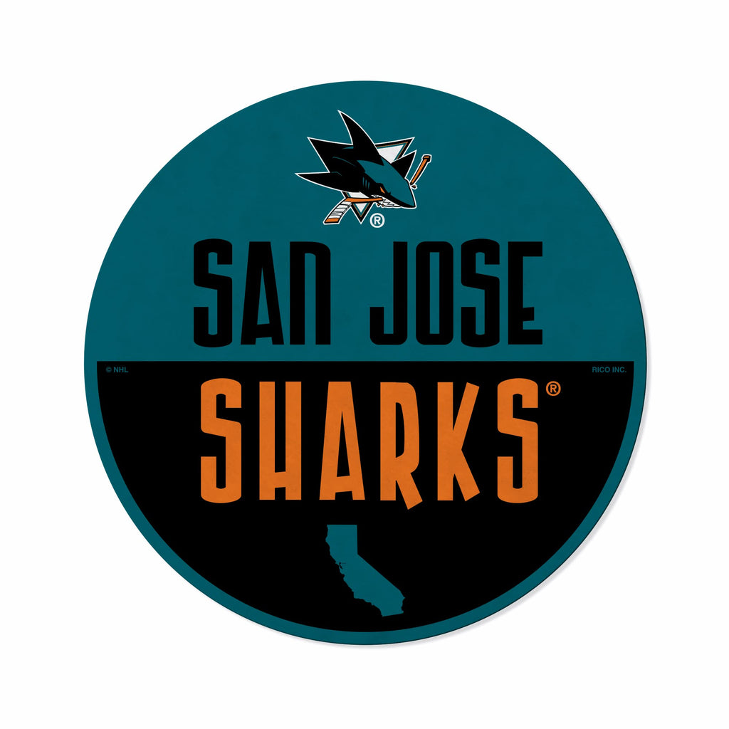 Rico Industries Nhl San Jose Sharks Classic Shape Cut Pennant - Home And Living Room D  Cor - Soft Felt Ez To Hang