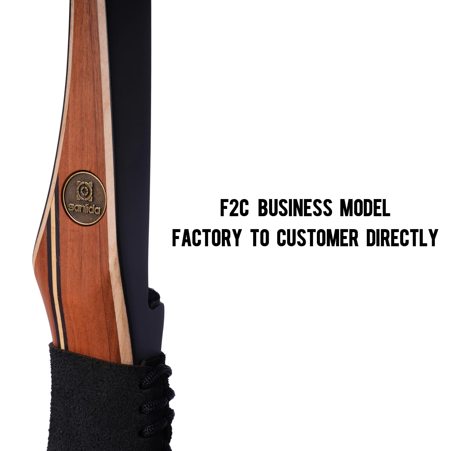 Sanlida Archery 68    Royal X8 Longbow Traditional Wooden Hunting Bow Handmade Hunting Bow And Arrows Kit For Adults & Tradition
