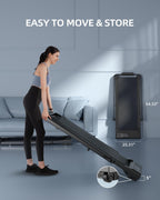 Walking Pad Treadmill With Handle Bar 3.0 Hp Foldable Treadmills 300Lbs Capacity Folding Walking Pad 3 In 1 Under Desk Treadmill