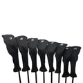 Majek All Hybrid Head Cover Golf Club Black Sleek Tight Fit Headcover Set 3-Pw Acrylic Head Covers 3 4 5 6 7 8 9 Pw Easy To See