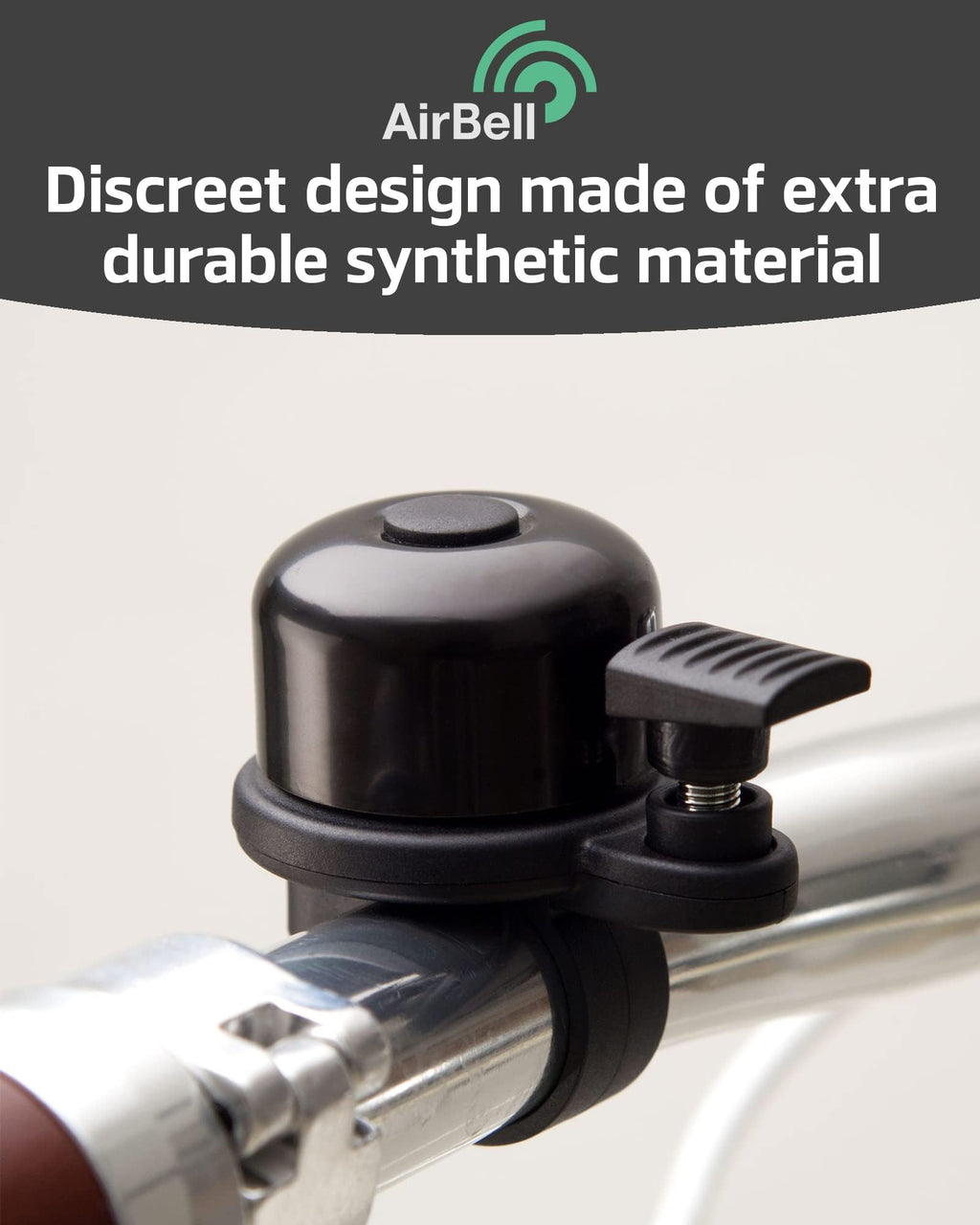 Airbell Bicycle Bell For Apple Airtag 31.8 Mm Diameter - Hidden Mount In Bell - Bicycle Anti-Theft - Includes Tools