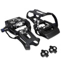 Bv Bike Pedals Shimano Spd/Look Delta Compatible 9/16'' With Toe Clips - Peloton Pedals For Regular Shoes - Toe Cages For Peloto