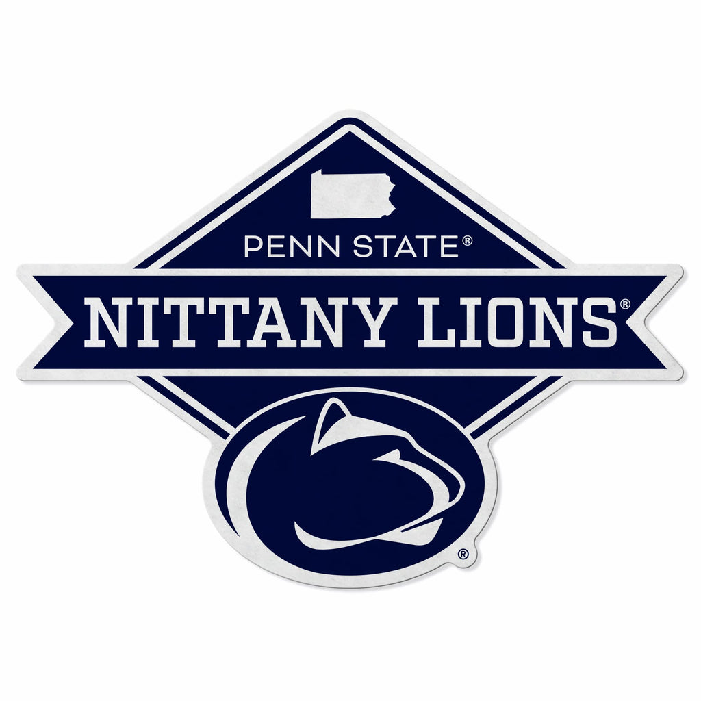 Rico Industries Ncaa Penn State Nittany Lions Diamond Shape Cut Pennant - Home And Living Room D  Cor - Soft Felt Ez To Hang