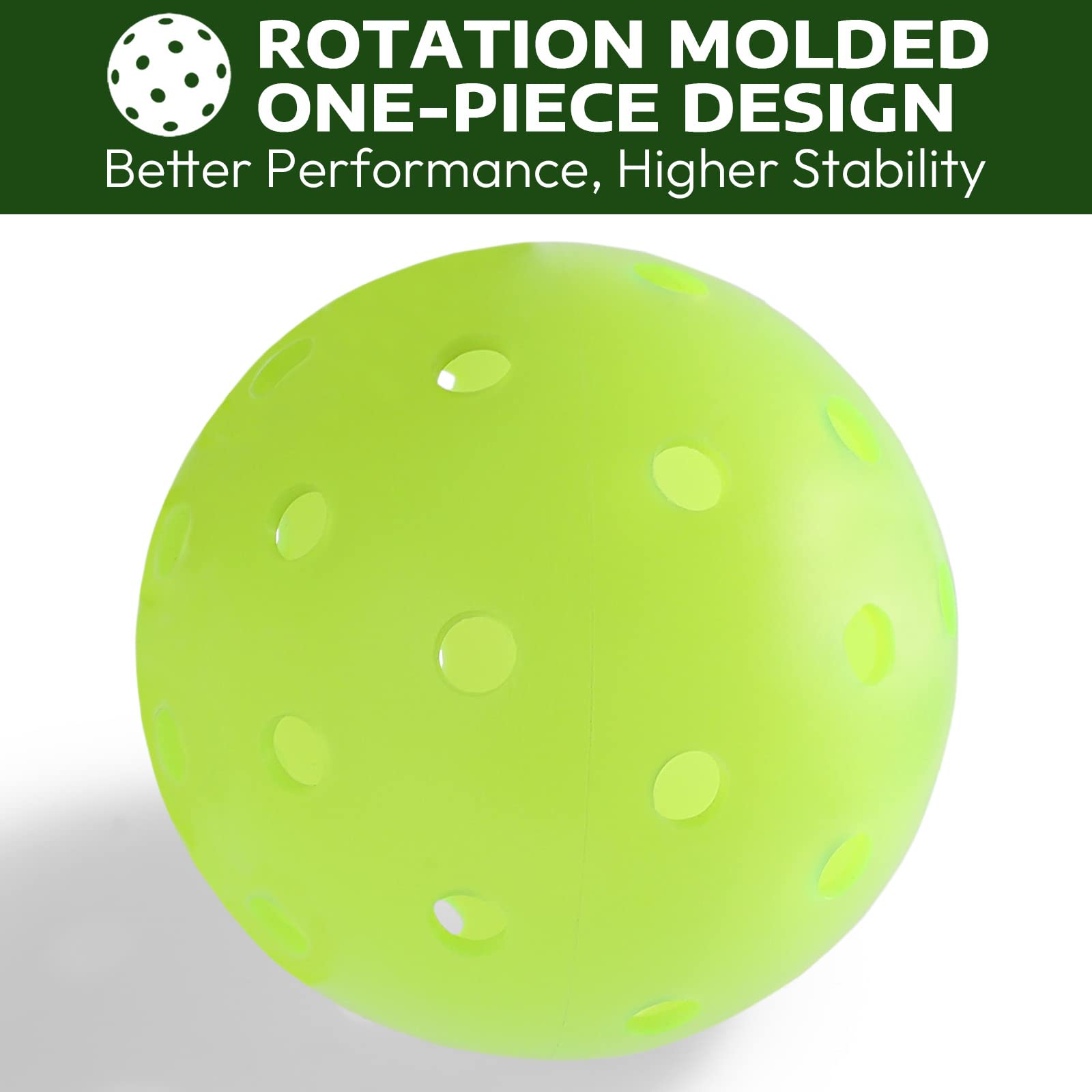 A11N S40 Outdoor Pickleball Balls- Usapa Approved, 3-Pack, Neon Green