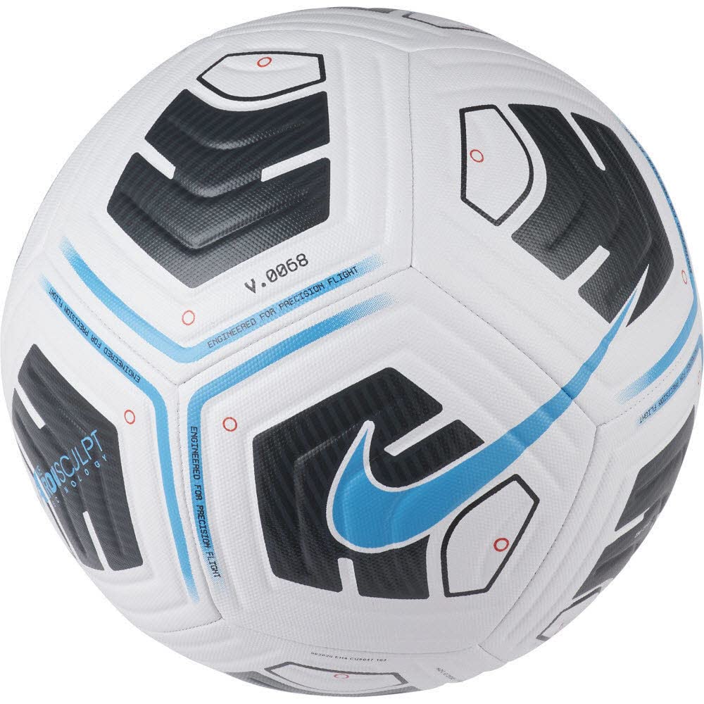 Nike Unisexs Nk Academy - Team Recreational Soccer Ball, Whiteblack(Lt Blue Fury), 5