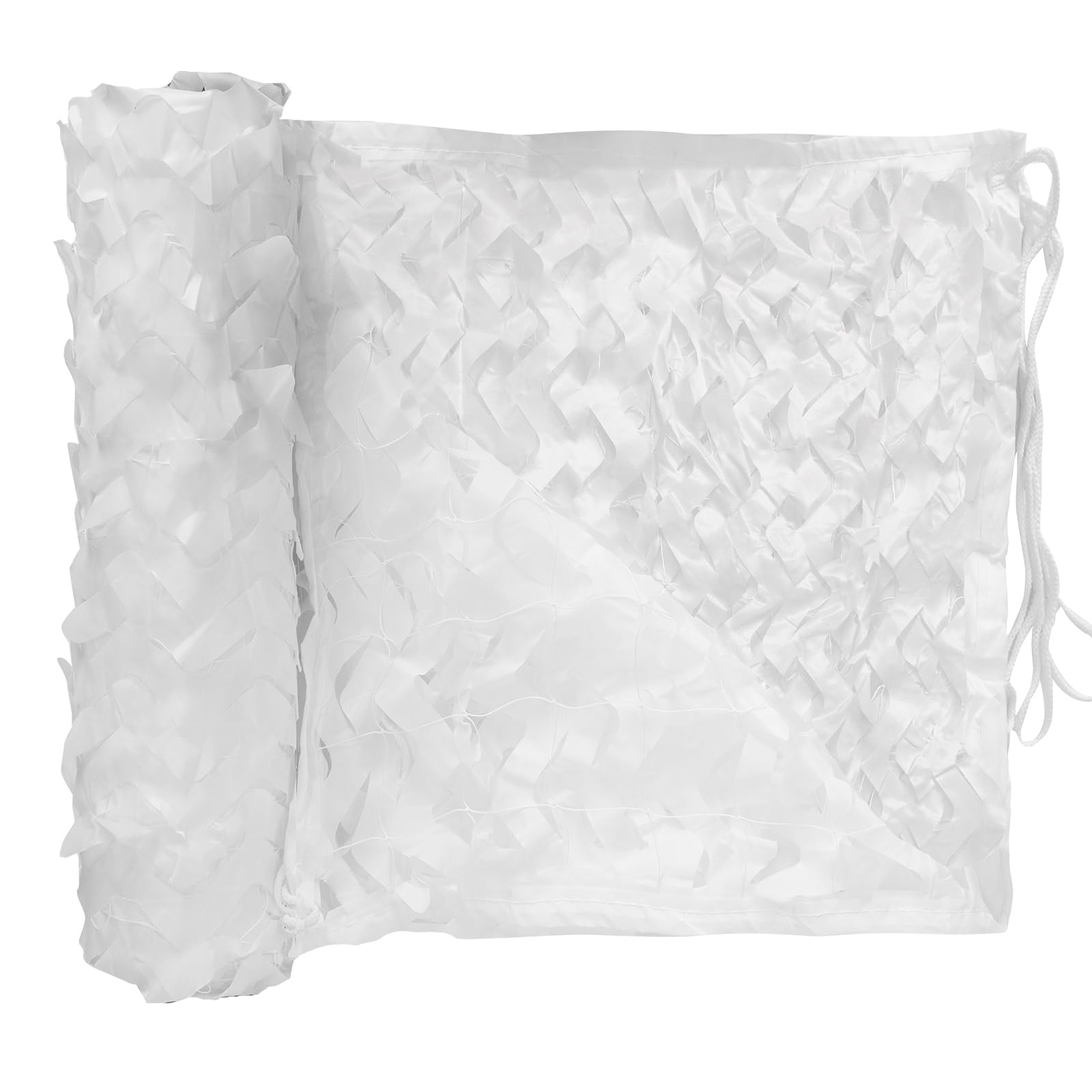 Loogu White Camo Netting 150D Snow Camouflage Net For Sunshade, Camping, Military, Hunting Blind, Party Decorations - 13 X 16.5