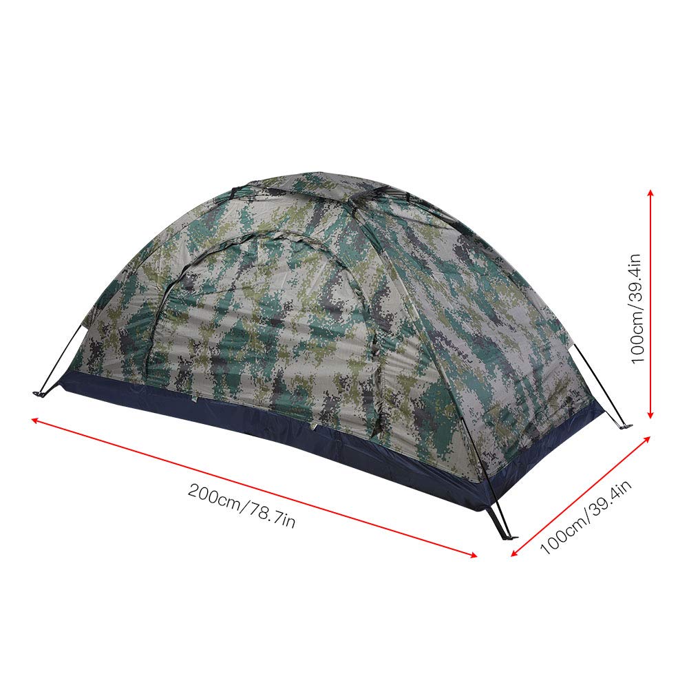 Camouflage Camping Tent-1 Person Lightweight Waterproof Windproof Backpacking Tent Emergency Pop Up Instant Tent For Family,Back