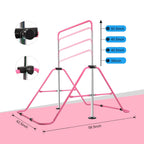 Beeyeo Gymnastics Bar, Expandable Horizontal Bars With Rings, Gymnastics Training Bar Indoor Gym Equipment For Kids Grip Trainin